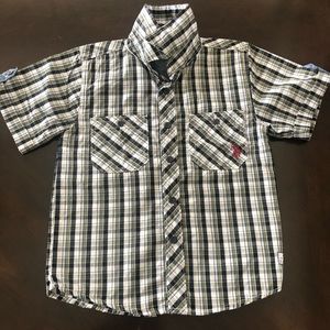 Boys US polo assn button down shirt size5 Like New
